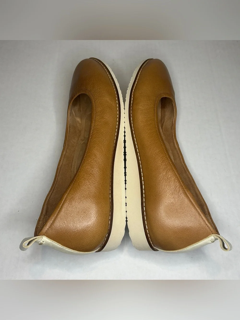 Brioso Size 9.5 Brown/Tan Leather Ballet Flats